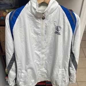 Vintage Versace Sport Couture White and Blue Lightweight Jacket